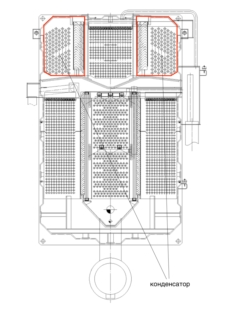 Вертикальный кожухотрубный конденсатор схема